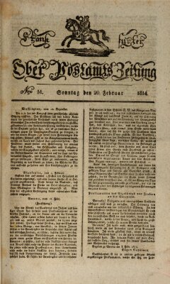 Frankfurter Ober-Post-Amts-Zeitung Sonntag 20. Februar 1814