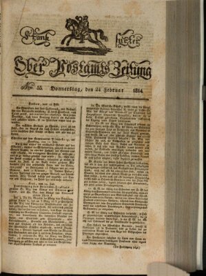 Frankfurter Ober-Post-Amts-Zeitung Donnerstag 24. Februar 1814