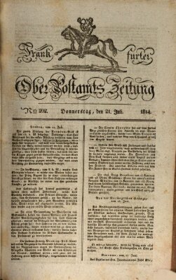 Frankfurter Ober-Post-Amts-Zeitung Donnerstag 21. Juli 1814