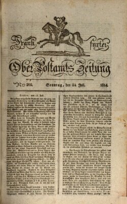 Frankfurter Ober-Post-Amts-Zeitung Sonntag 24. Juli 1814