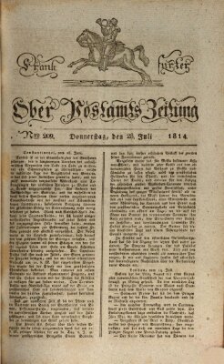 Frankfurter Ober-Post-Amts-Zeitung Donnerstag 28. Juli 1814