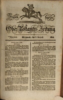 Frankfurter Ober-Post-Amts-Zeitung Mittwoch 3. August 1814