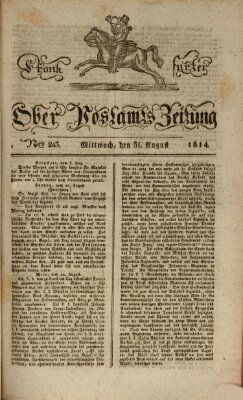 Frankfurter Ober-Post-Amts-Zeitung Mittwoch 31. August 1814