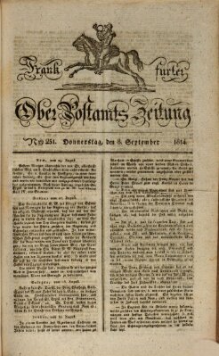 Frankfurter Ober-Post-Amts-Zeitung Donnerstag 8. September 1814