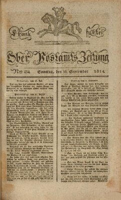 Frankfurter Ober-Post-Amts-Zeitung Sonntag 11. September 1814