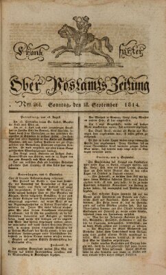 Frankfurter Ober-Post-Amts-Zeitung Sonntag 18. September 1814