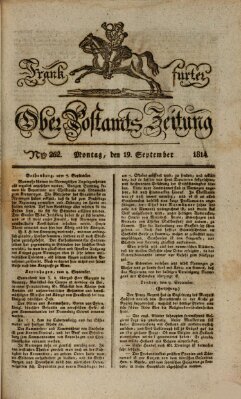 Frankfurter Ober-Post-Amts-Zeitung Montag 19. September 1814