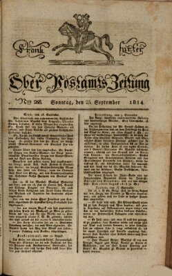 Frankfurter Ober-Post-Amts-Zeitung Sonntag 25. September 1814