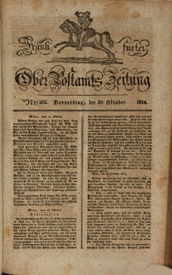 Frankfurter Ober-Post-Amts-Zeitung Donnerstag 20. Oktober 1814