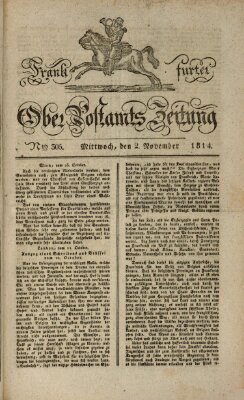 Frankfurter Ober-Post-Amts-Zeitung Mittwoch 2. November 1814