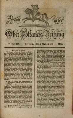 Frankfurter Ober-Post-Amts-Zeitung Freitag 4. November 1814