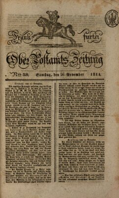 Frankfurter Ober-Post-Amts-Zeitung Samstag 26. November 1814