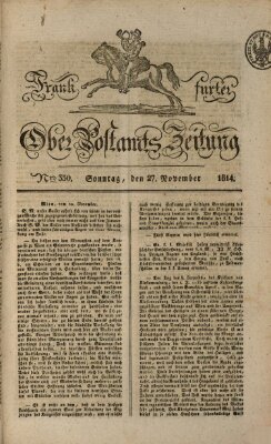 Frankfurter Ober-Post-Amts-Zeitung Sonntag 27. November 1814