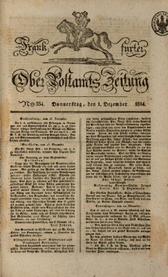 Frankfurter Ober-Post-Amts-Zeitung Donnerstag 1. Dezember 1814