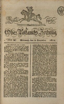 Frankfurter Ober-Post-Amts-Zeitung Mittwoch 14. Dezember 1814