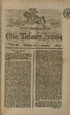 Frankfurter Ober-Post-Amts-Zeitung Samstag 17. Dezember 1814