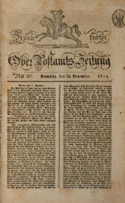 Frankfurter Ober-Post-Amts-Zeitung Samstag 24. Dezember 1814