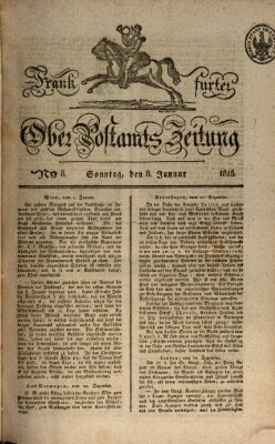 Frankfurter Ober-Post-Amts-Zeitung Sonntag 8. Januar 1815