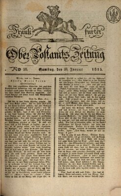 Frankfurter Ober-Post-Amts-Zeitung Samstag 28. Januar 1815