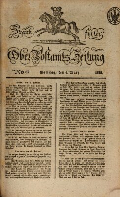 Frankfurter Ober-Post-Amts-Zeitung Samstag 4. März 1815