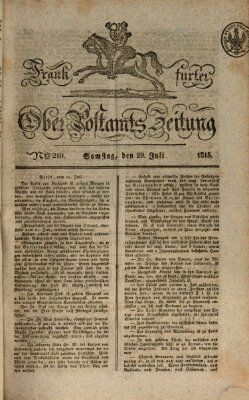 Frankfurter Ober-Post-Amts-Zeitung Samstag 29. Juli 1815