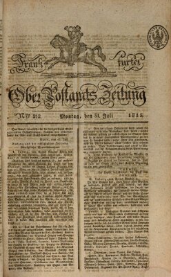 Frankfurter Ober-Post-Amts-Zeitung Montag 31. Juli 1815