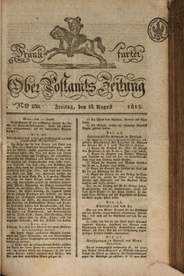 Frankfurter Ober-Post-Amts-Zeitung Freitag 18. August 1815