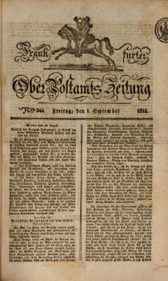 Frankfurter Ober-Post-Amts-Zeitung Freitag 1. September 1815