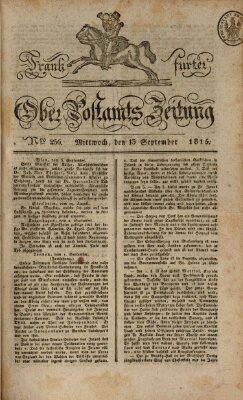 Frankfurter Ober-Post-Amts-Zeitung Mittwoch 13. September 1815