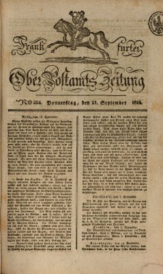 Frankfurter Ober-Post-Amts-Zeitung Donnerstag 21. September 1815