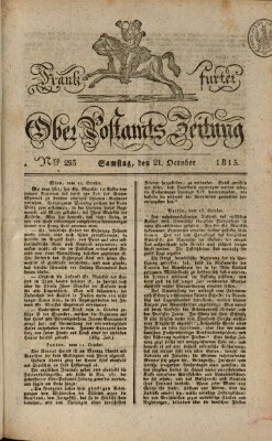 Frankfurter Ober-Post-Amts-Zeitung Samstag 21. Oktober 1815