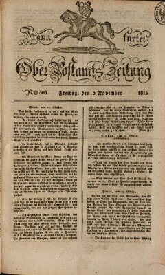Frankfurter Ober-Post-Amts-Zeitung Freitag 3. November 1815