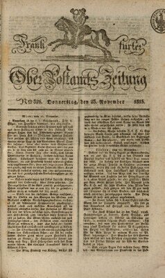 Frankfurter Ober-Post-Amts-Zeitung Donnerstag 23. November 1815