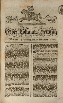 Frankfurter Ober-Post-Amts-Zeitung Donnerstag 21. Dezember 1815