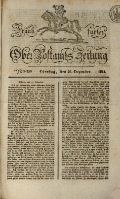 Frankfurter Ober-Post-Amts-Zeitung Dienstag 26. Dezember 1815