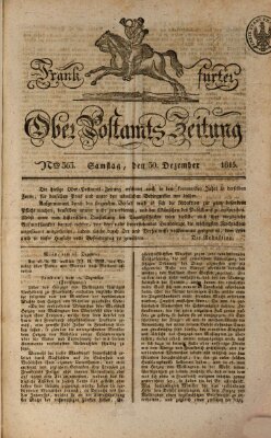 Frankfurter Ober-Post-Amts-Zeitung Samstag 30. Dezember 1815