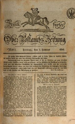 Frankfurter Ober-Post-Amts-Zeitung Freitag 5. Januar 1816