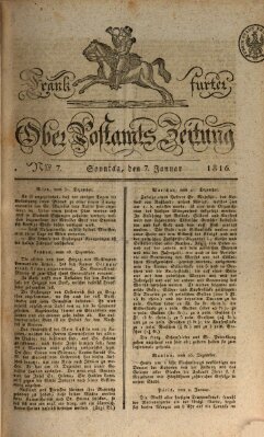 Frankfurter Ober-Post-Amts-Zeitung Sonntag 7. Januar 1816