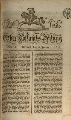 Frankfurter Ober-Post-Amts-Zeitung Mittwoch 10. Januar 1816