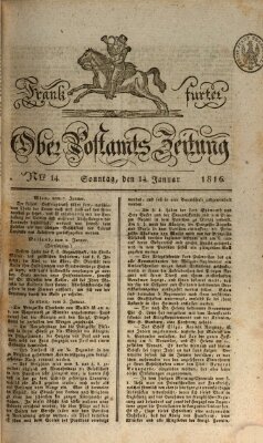 Frankfurter Ober-Post-Amts-Zeitung Sonntag 14. Januar 1816