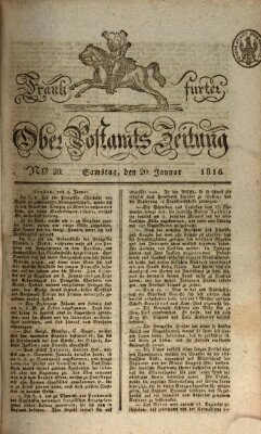 Frankfurter Ober-Post-Amts-Zeitung Samstag 20. Januar 1816