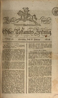 Frankfurter Ober-Post-Amts-Zeitung Dienstag 23. Januar 1816