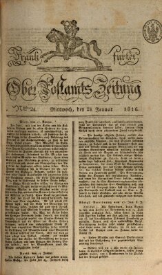 Frankfurter Ober-Post-Amts-Zeitung Mittwoch 24. Januar 1816