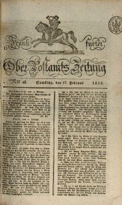 Frankfurter Ober-Post-Amts-Zeitung Samstag 17. Februar 1816