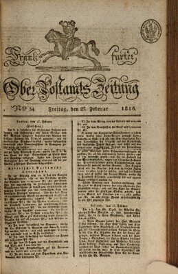 Frankfurter Ober-Post-Amts-Zeitung Freitag 23. Februar 1816