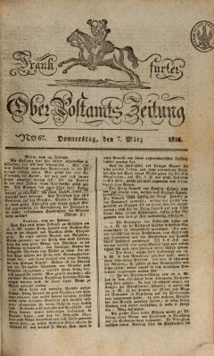 Frankfurter Ober-Post-Amts-Zeitung Donnerstag 7. März 1816