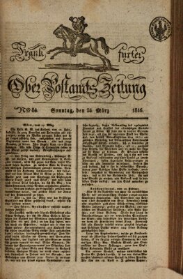 Frankfurter Ober-Post-Amts-Zeitung Sonntag 24. März 1816