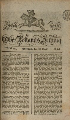 Frankfurter Ober-Post-Amts-Zeitung Mittwoch 10. April 1816