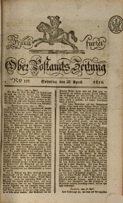 Frankfurter Ober-Post-Amts-Zeitung Sonntag 28. April 1816