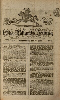 Frankfurter Ober-Post-Amts-Zeitung Donnerstag 27. Juni 1816